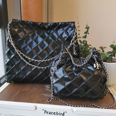 TB菱格トートバッグ、ファッショナブルで多用途なショルダーバッグ、ミニショッピングバッグ、ミニチュアチェーンバッグ、レディースバッグ、レトロでトレンディなスタイル
