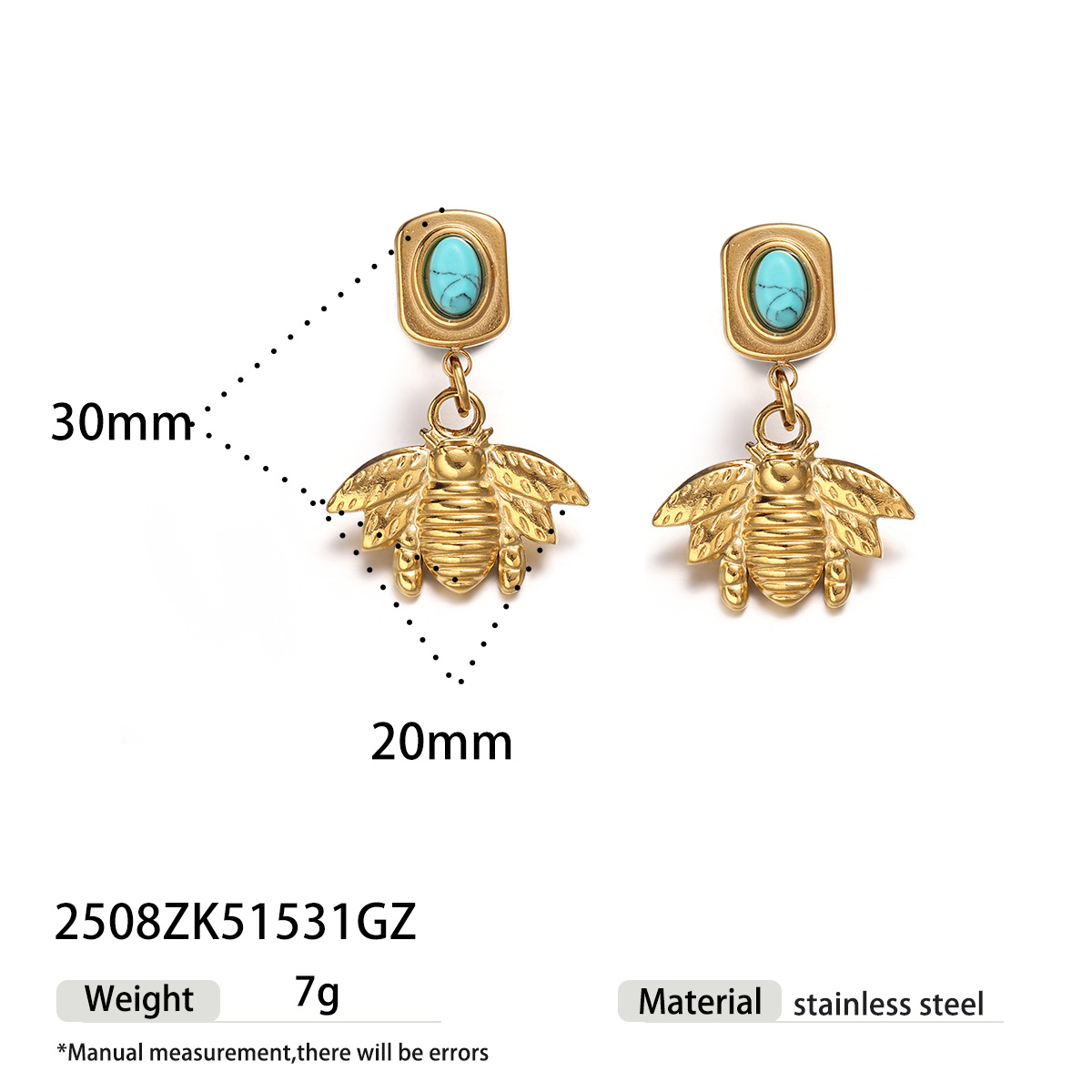 Taina estilo europeo y americano pernos de acero inoxidable para mujeres de alta calidad piedra natural incrustado colgante de animales pernos de acero de titanio no se desvanecen