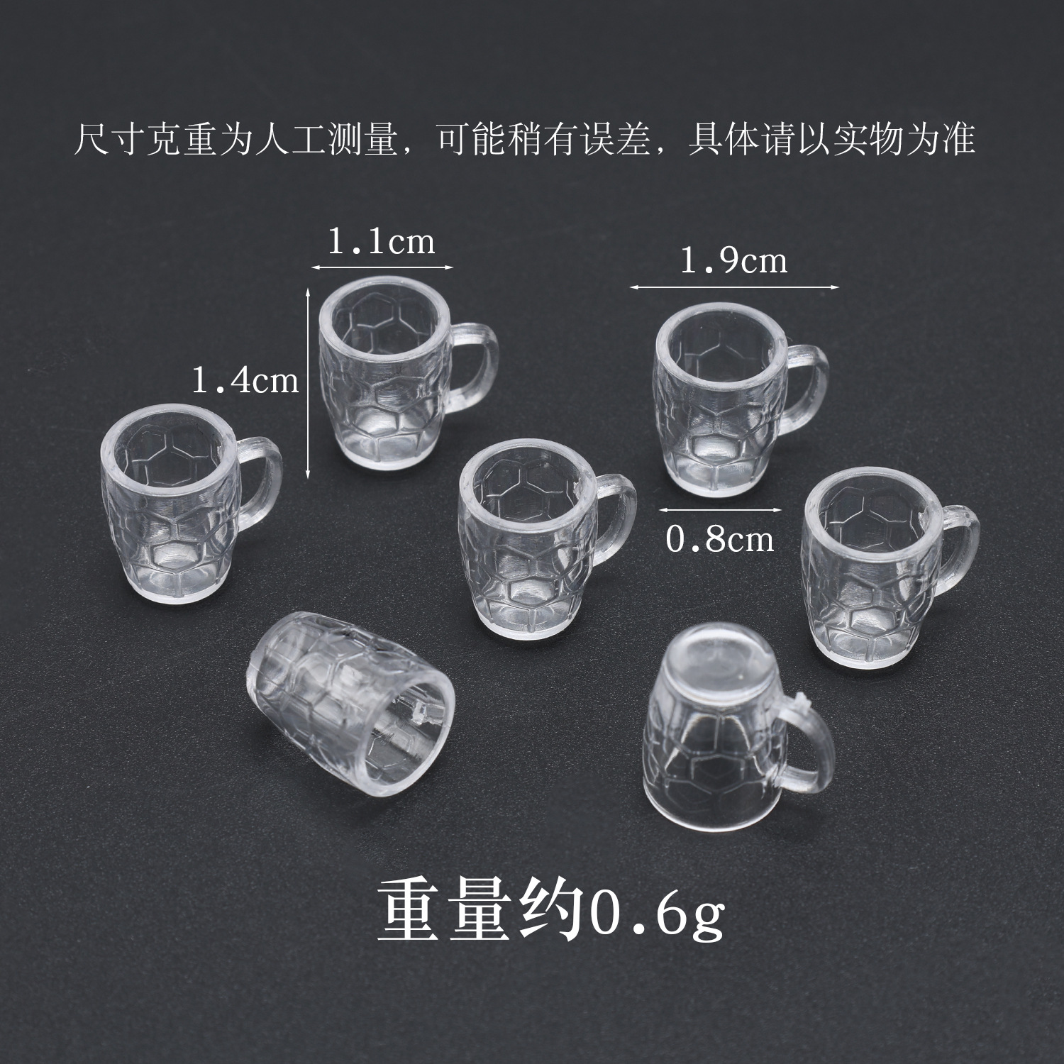 1: 12 Mini taza de vino tinto taza de agua taza de pie alto Dollhouse casa de muñecas comida en miniatura jugar juguetes de taza pequeña