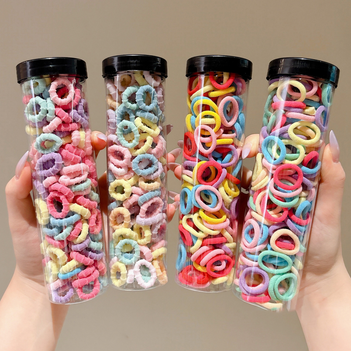 Anillo de cabello para niños niñas correa de cabello no daña el cabello para bebés anillo de toallas enlatadas corda de cabello pequeña cinta de color trenzado image 3