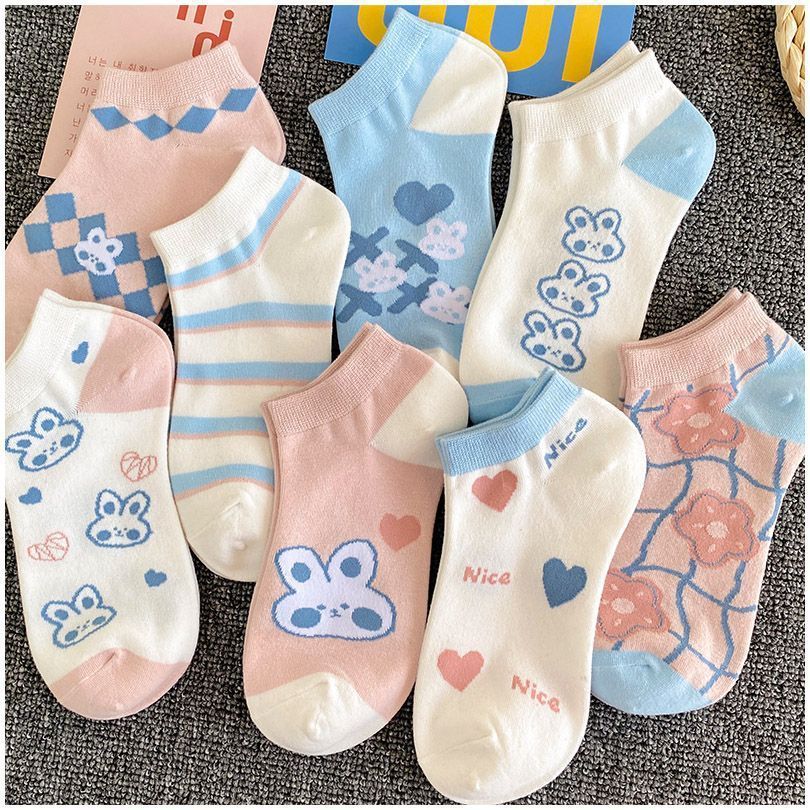 Women's summer low-cut socks, odor-resistant, cute and adorable short socks, Korean style, preppy look, high-value short socks.