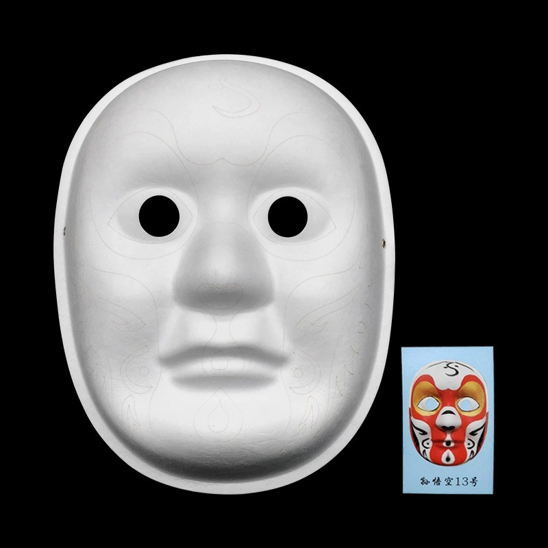 Máscara de pulpa de hilo de gancho de estilo chino drama ópera de Pekín máscara de maquillaje facial jardín de infantes niños bricolaje máscara pintada a mano