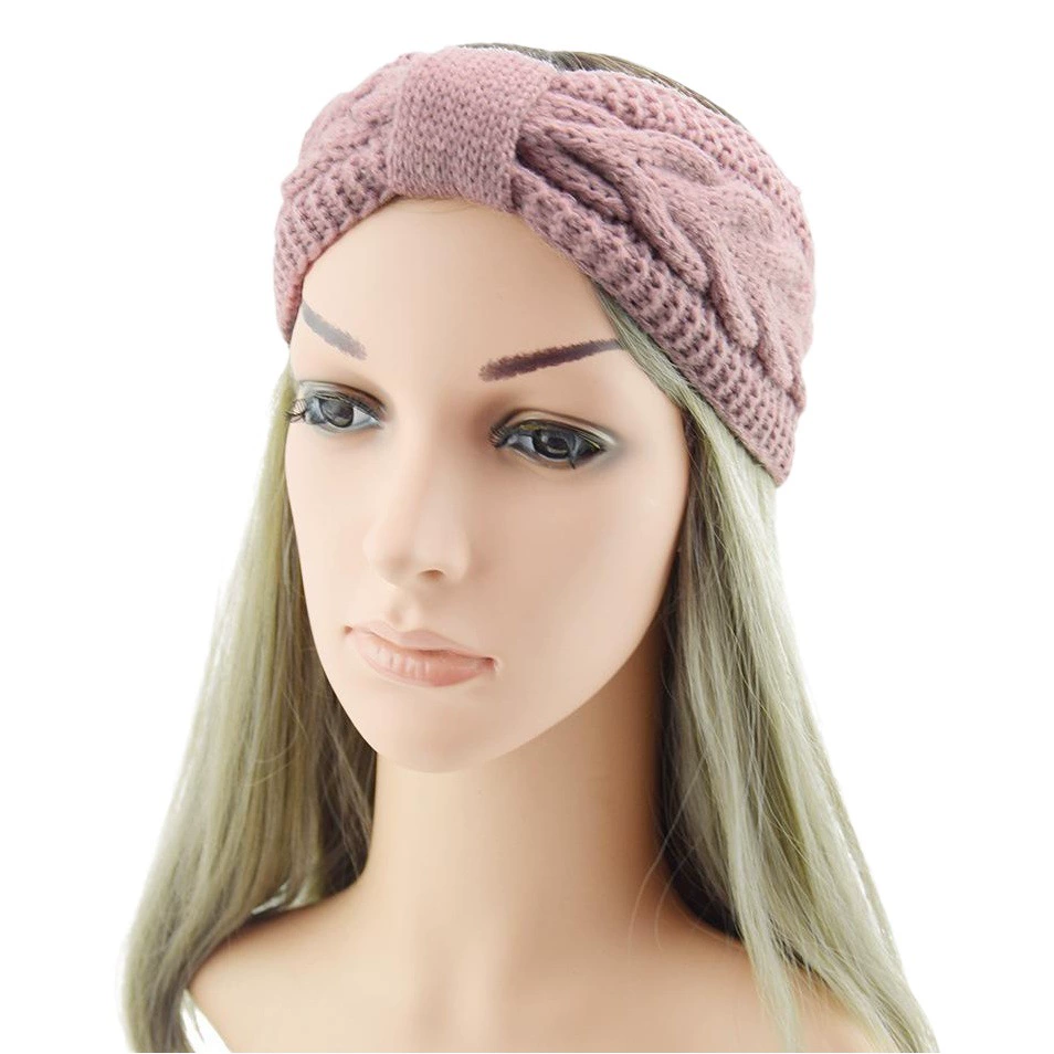 Европейский и американский плюс бархатная вязаная повязка для волос повязка на голову с бантом спортивная повязка на голову для защиты ушей модные теплые шерстяные аксессуары для волос
