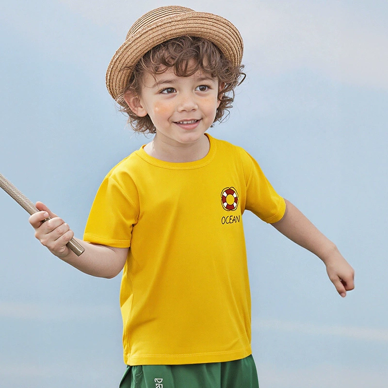 Детские рукава, хлопковый летний набор, летняя одежда, футболка для мальчиков, детская одежда, корейский стиль