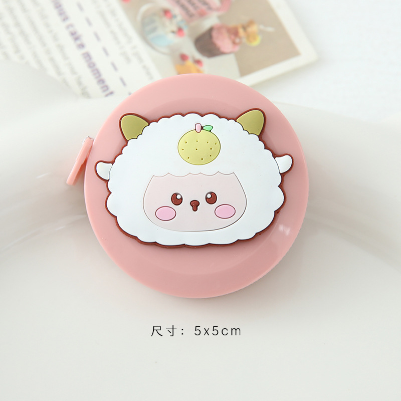Cinta métrica personalizada de dibujos animados pulgadas cm regla de doble cara medida mini chica corazón regla de cerca regla de medición regla suave al por mayor
