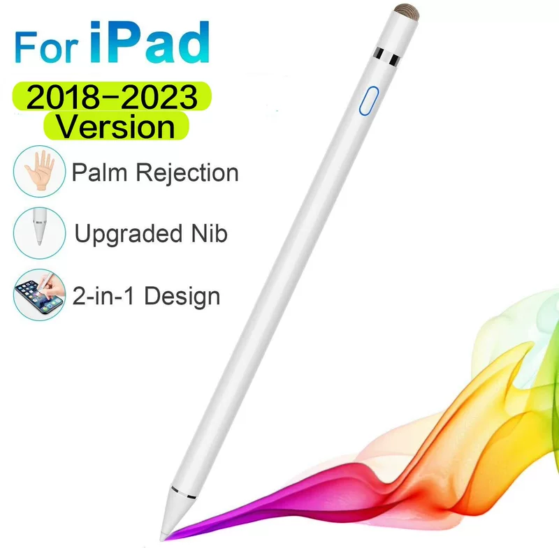 Подходит для Apple Pencil, стилус для iPad для рисования и письма, емкостное перо, совместимо с обеими концами