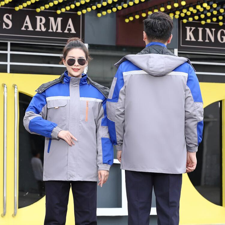 Invierno de algodón grueso tira reflectante desmontable chaqueta de algodón quinta generación de chaqueta de algodón caliente al por mayor hombre