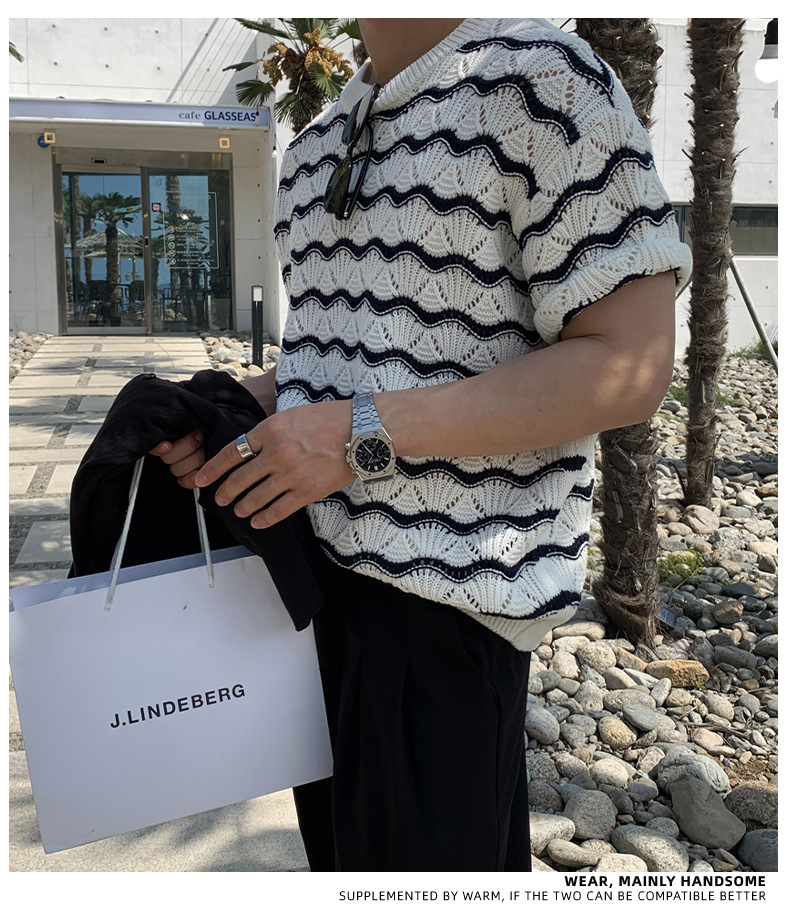 Luxury Striped T-Shirt Image 3