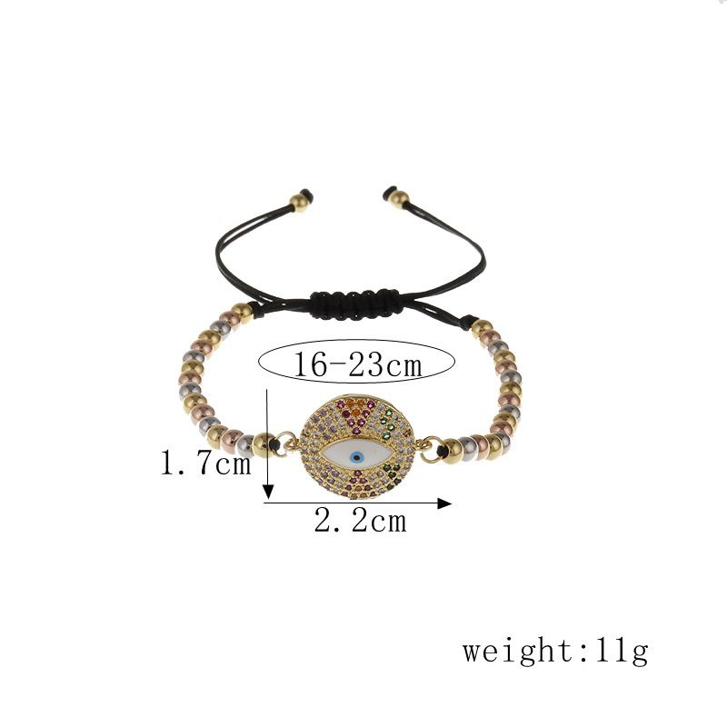 Fashion Devilu0027S Eye Copper Bracelets Inlay Zircon Copper Bracelets