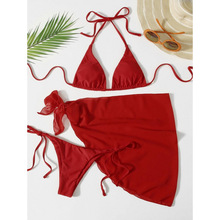 P 13193 Triangle Cup Strap Bikini Three Piece ���Ǳ�����Ȼ�