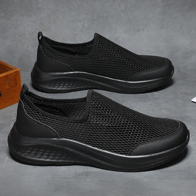 Cross-Border Wide-Foot Men's Shoes Summer Mesh Breathable Sports Shoes Men's Black Thin Work Shoes Large Size 46 47 48 Cross-Border Wide-Foot Men's Shoes Summer Mesh Breathable Sports Shoes Men's Black Thin Work Shoes Large Size 46 47 48