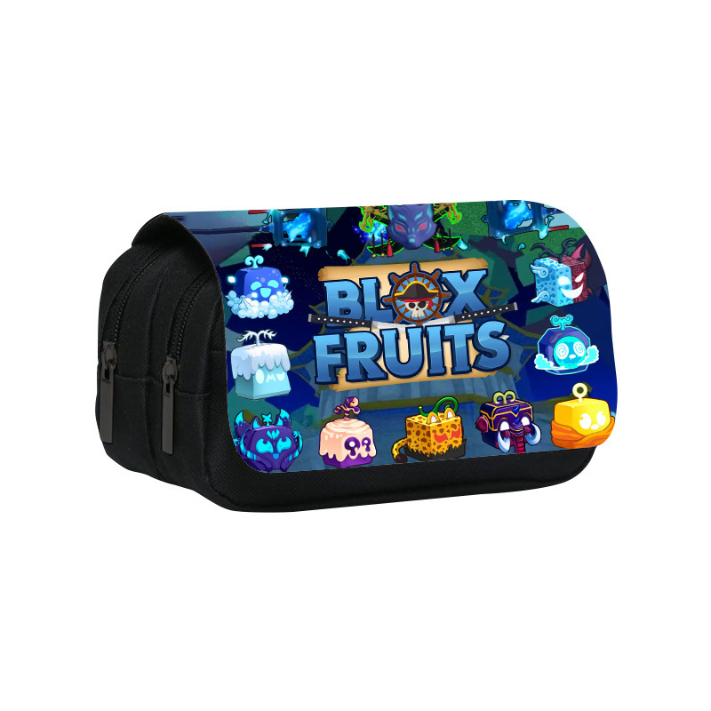 ROBLOX遊戲blox fruits印花雙層筆袋 惡魔果實中小學生鉛筆文具袋