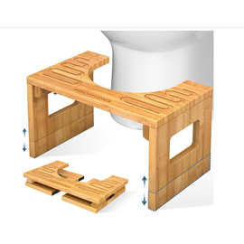 木质折叠儿童增高脚踏凳马桶凳可折叠卫生间蹲便器便便凳可调高度