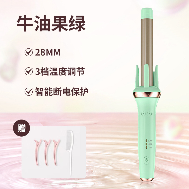 髪を傷めずに長時間スタイリングできる全自動ヘアアイロン 28MM 韓国風大巻き寮用多機能ヘアアイロン|undefined