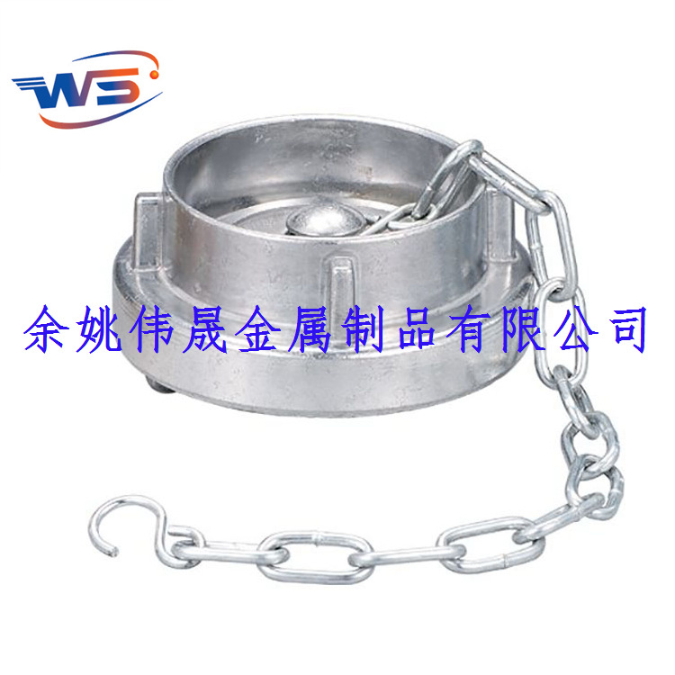 德式消防管接头闷盖带链条 消防栓快速接头堵盖 铝制快拆接头批发