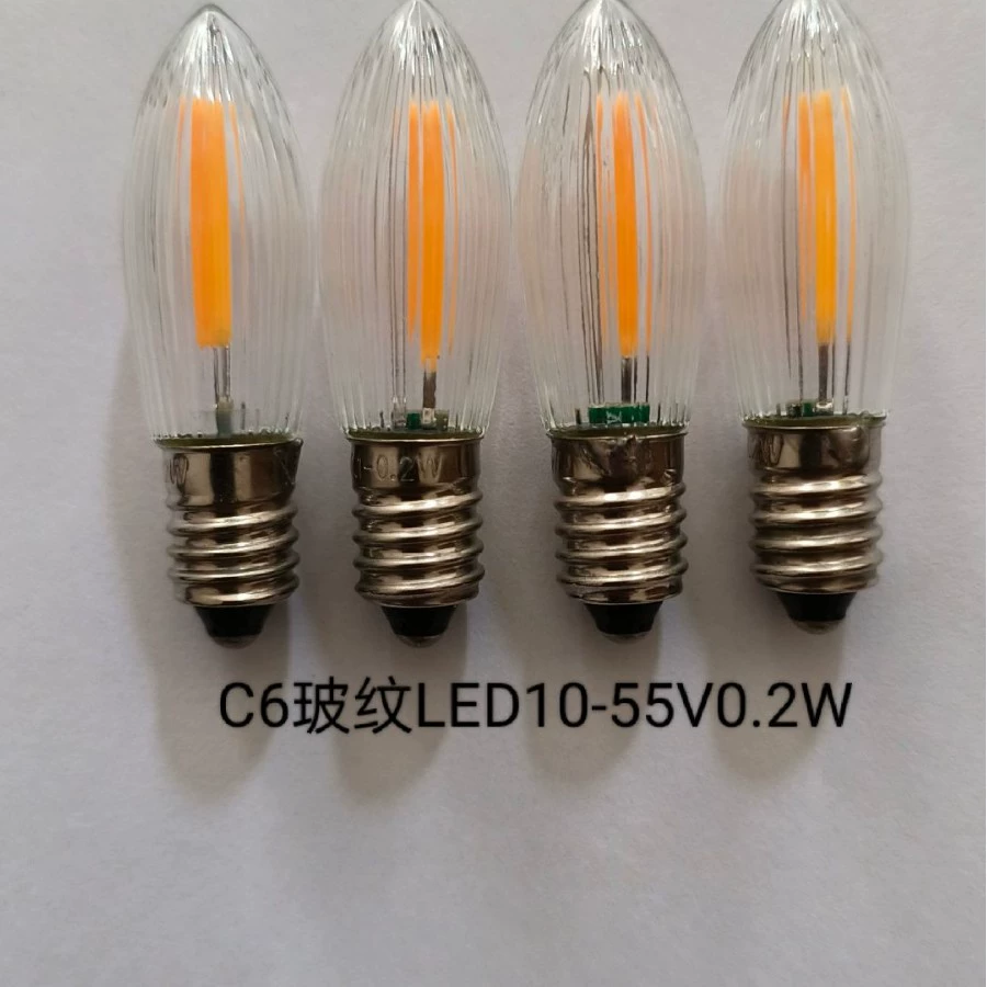 Лампа галогенная C6, цоколь E10, светодиодная