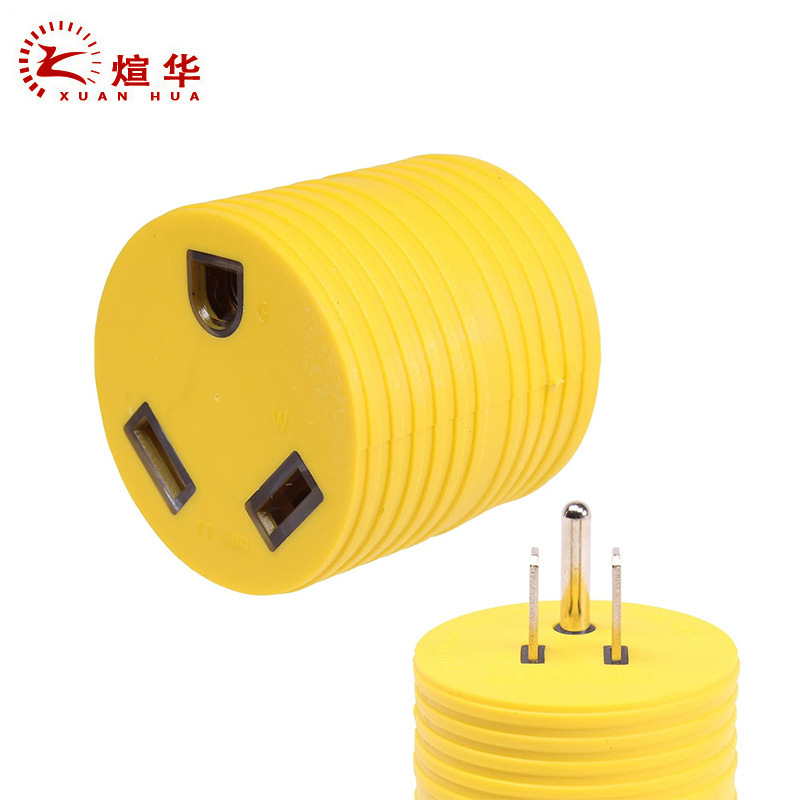 15 Amp Male to 30 Amp Female Rv Camper Generator Plug Outdoor Power Converter