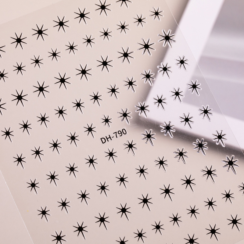 Classic Eight-Pointed Star Nail Stickers Flat Adhesive Simple and Versatile Eight-Pointed Star Nail Stickers Jewelry Dh790 Classic Eight-Pointed Star Nail Stickers Flat Adhesive Simple and Versatile Eight-Pointed Star Nail Stickers Jewelry Dh790