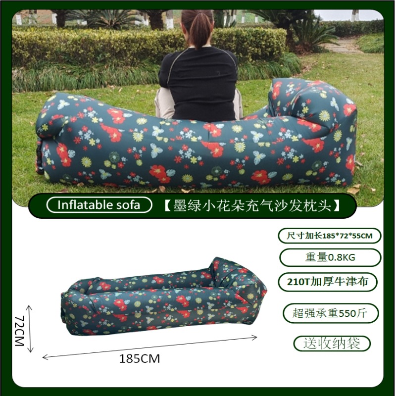 다크 그린 작은 꽃 인쇄 베개