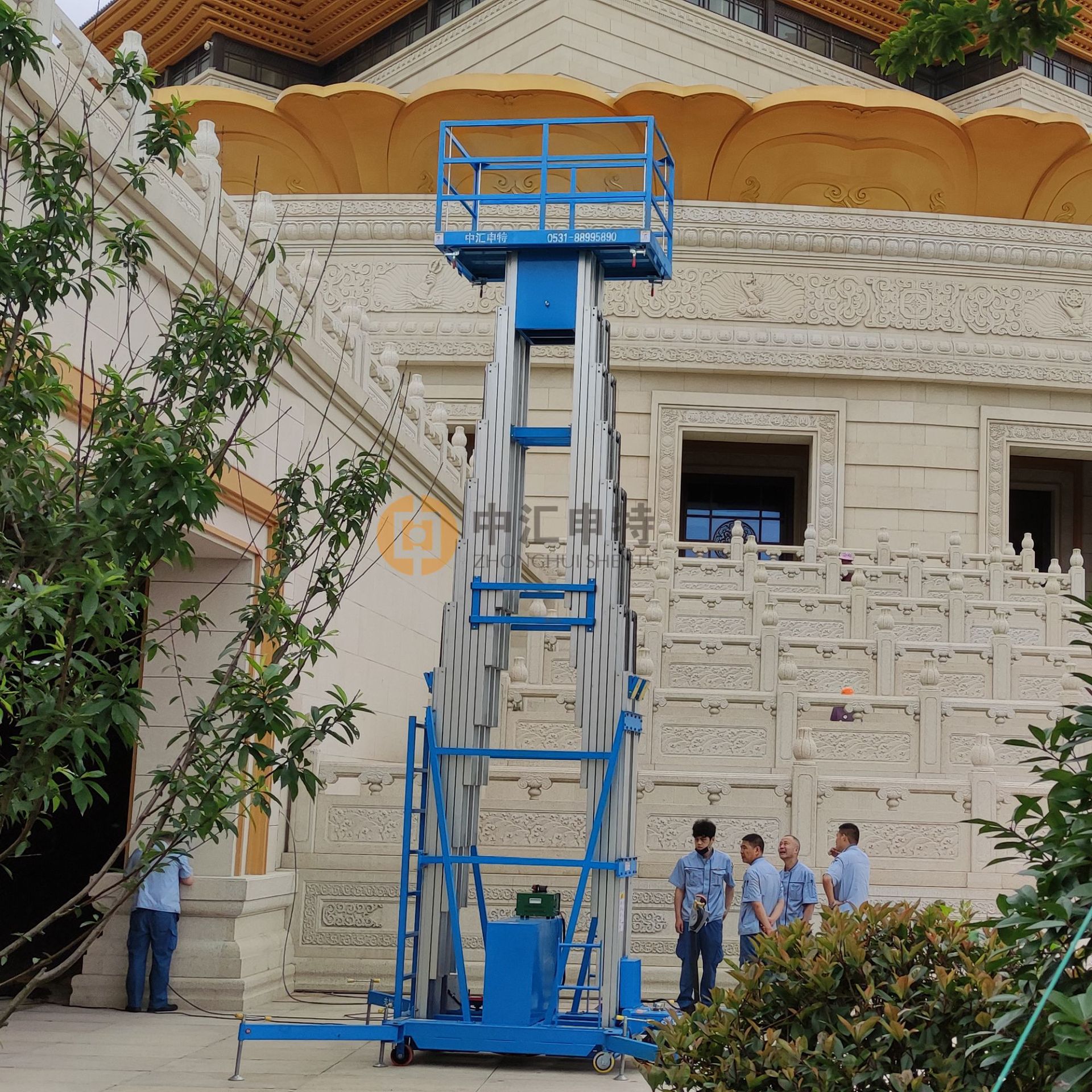 升高12-18米 四柱  航空铝型材 尺寸可改  铝合金液压升降平台