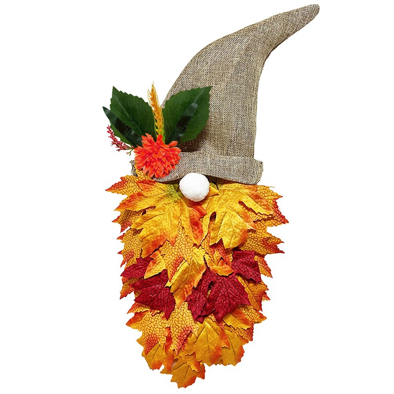 Halloween Autumn Gnome Garland Autumn Decoration Farmhouse Door Garland Artificial Garland for Thanksgiving