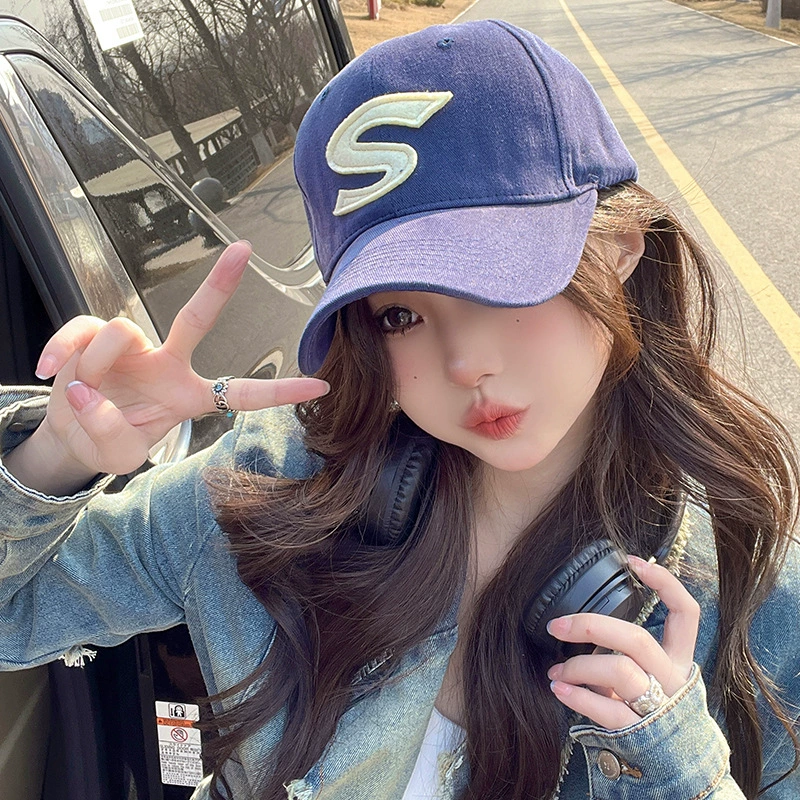 Fashionable baseball cap, summer hat for leisure for beloved, Korean style