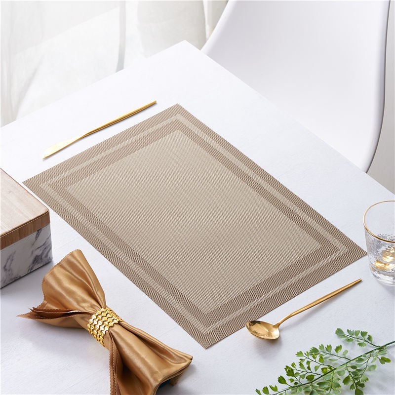 Estera de mesa Teslin cubiertos domésticos almohadilla aislante térmico de alta calidad almohadilla de mesa de mesa Noruins lujoso lavado