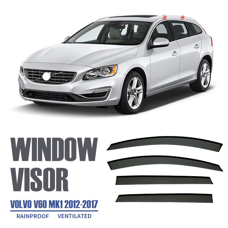 For VOLVO V60 rain shield rearview mirror rain eyebrow VOLVO V60 CROSS Window visor