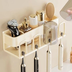 Toothbrush holder without drilling, mouthwash cup, toothpaste holder wall-mounted bathroom storage box, electric toothbrush holder wholesale