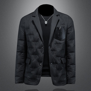 Winter new warm down jacket men's fashion suit collar casual coat Y9591