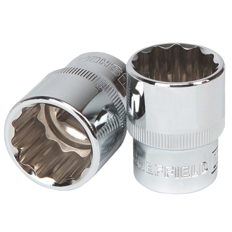钢盾(SHEFFIELD)S012008-S012032 12.5mm系列公制12角标准套筒