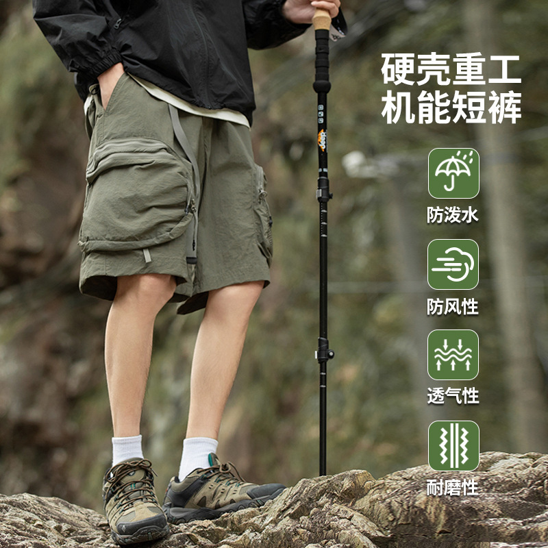 Summer Thin Foreign Trade Workwear Retro Shorts High Street Trendy Men's American Multi-Pocket Casual Sports Shorts