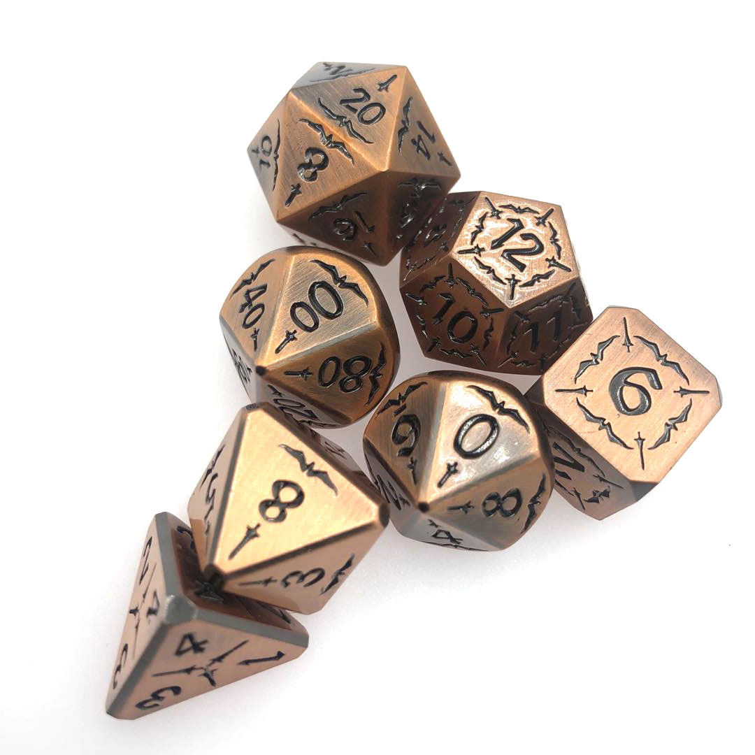 Zinc alloy dice for RPG games