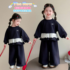 女童卫衣套装秋装2025新款儿童洋气小女孩衣服宝宝裤子两件套春秋