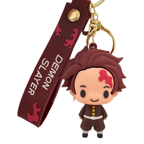 Cartoon Keychains Cartoon Q Version Demon Slayer Keychain Doll Car Keychain Scho