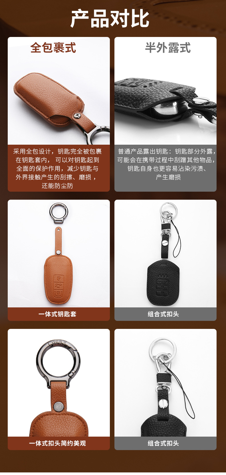 Suitable for Audi Key Cover A6La4Lq5Lq3A3 Bag Q2Lq7 Set Car Key Case Buckle Car Key Bag