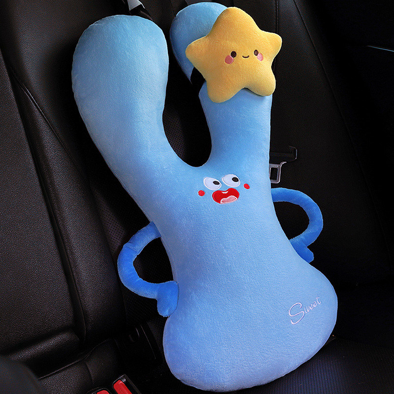 almohada de asiento de cuello anti-estrangulamiento para niños en automóviles de larga distancia para adultos en la fila trasera con almohada de dormir para dormir en automóviles image 7