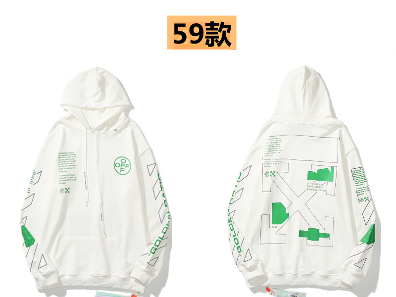 Marca de moda offwhite graffiti religioso pintura al óleo impresión de flecha hombre y mujer suelta OW pareja alta calle hoodie abrigo