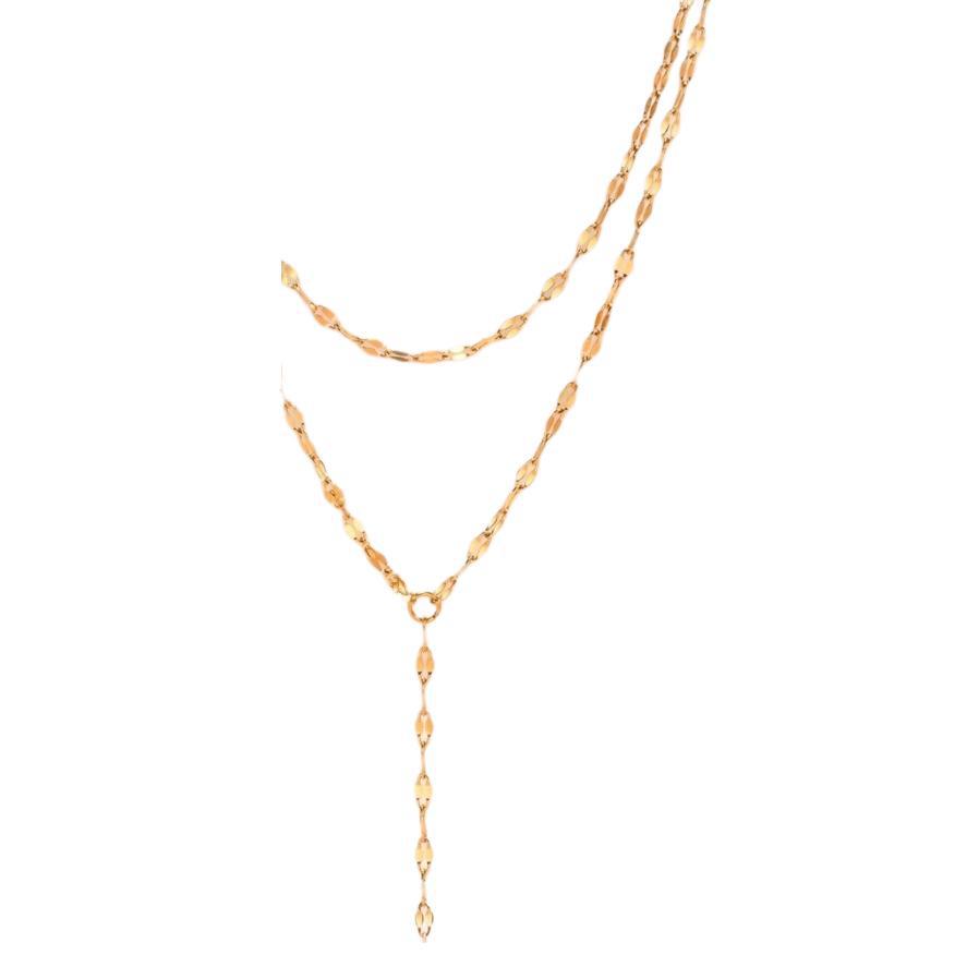 Minimalist Y-shaped Pendant Necklace Gold Long Chain For Women_voghion.com