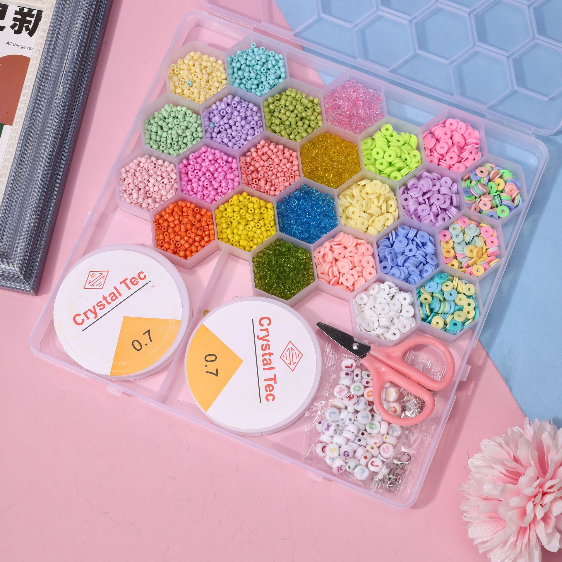 Fabricantes de cuentas de arroz de vidrio DIY en stock nuevas chicas hechas a mano con cuentas de juguetes de puzzle pulseras cuentas al por mayor