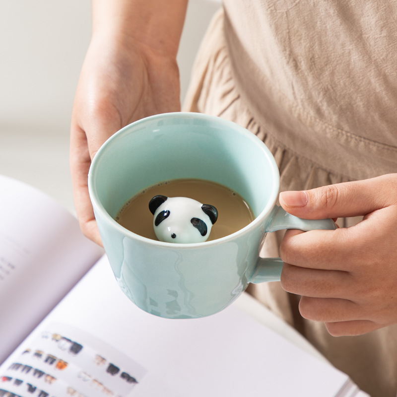Taza de cerámica de dibujos animados taza de alta apariencia creativa ins taza de café nórdica taza de desayuno taza de agua taza de regalo