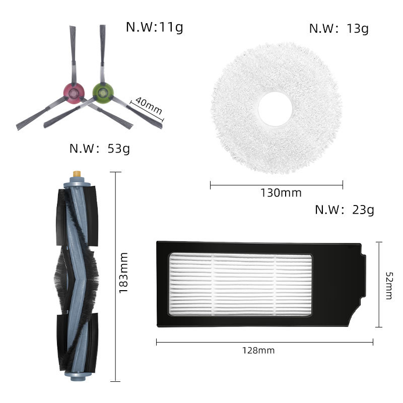 Suitable for Ecovacs sweeping robot accessories X1 OMNI/T10 rag edge brush filter dust bag cover