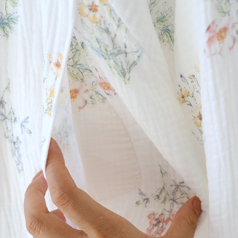 가슴 패드가 달린 산후복, 순면 산모 잠옷, 봄, 가을 얇은 산후 수유복, 루즈한 긴팔 가정복 세트