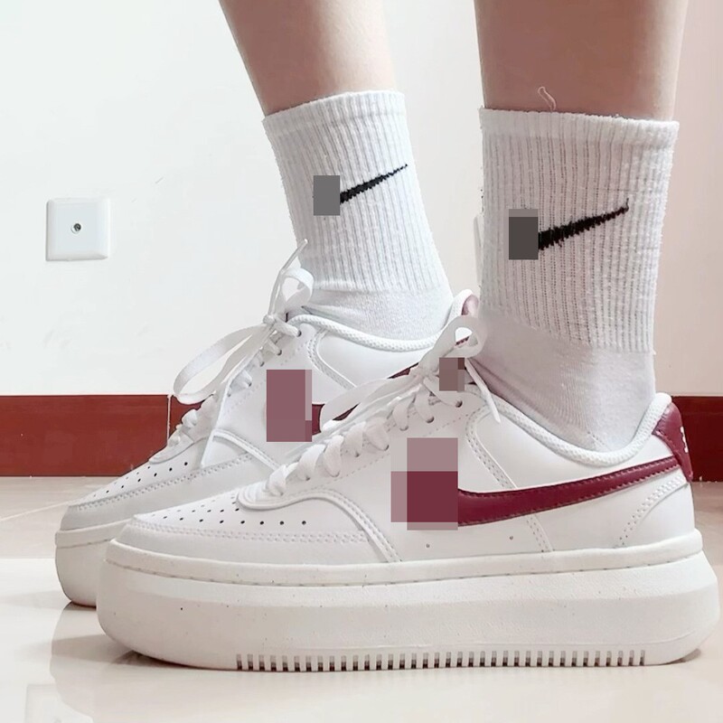 Putian Shoes Court Vision Low-Top Pure White Height-Increasing Thick-Soled Men's and Women's Sports Casual Wear-Resistant Sneakers