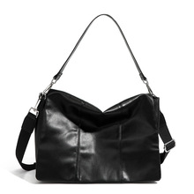 2024新款大容量皮质单肩包休闲邮差包男士潮流通勤斜挎包高级感批