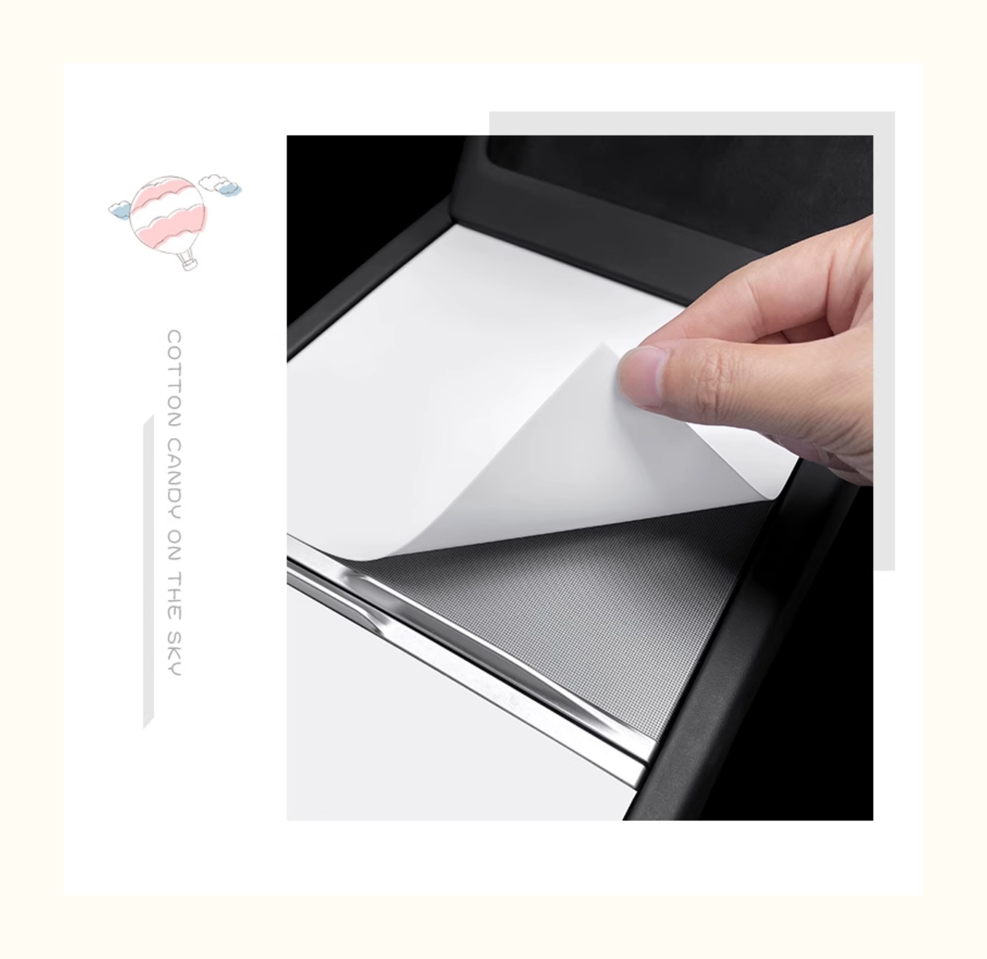 Suitable for Tesla Model Y/3/Yl Central Control Silicone Panel Protective Film, Interior Decoration Accessories, Anti-Slip