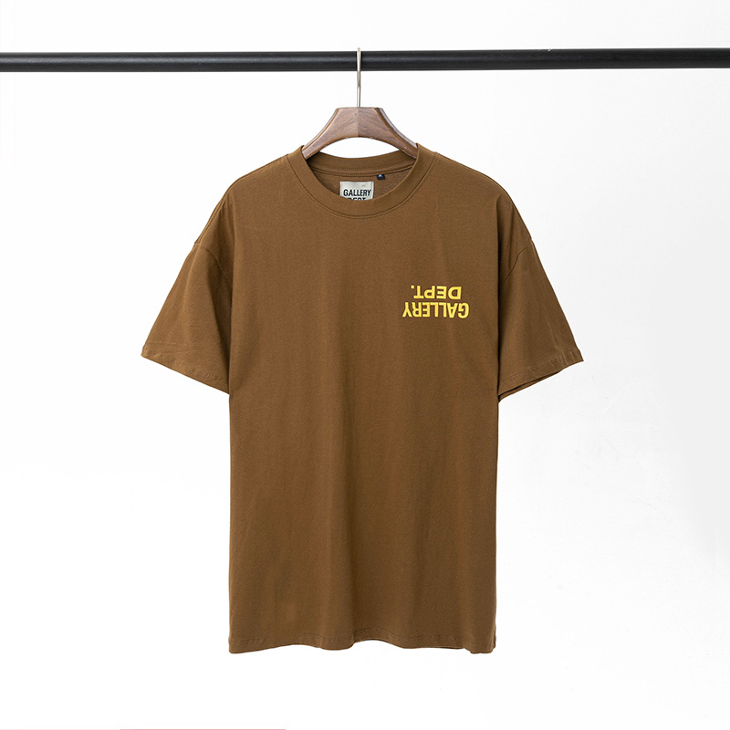 Camiseta de manga corta con estampado Gallery Dept de marca de moda para hombres y mujeres