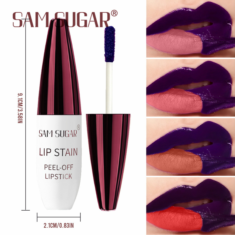 SAM SUGAR撕拉唇彩 自然哑光易上色持久不沾杯防水唇釉跨境亚马逊|undefined