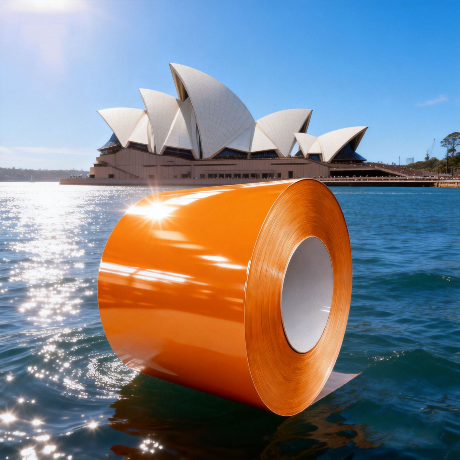 供应TDC51D+AM75/75镀铝镁基板聚偏二氟乙烯氟碳彩涂宝钢橘黄色