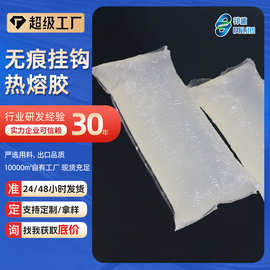 无痕挂钩专用热熔胶块高透强粘文件挂钩壁挂贴背胶压敏胶厂家直供